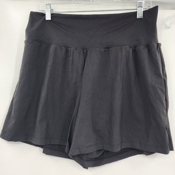HALARA High Waist 2 In 1 Yoga Shorts Long Black Size Large & Extra Large NWT - Picture 5 of 9